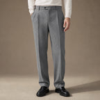 Dress Pants Herringbone Pleated Front in Grey – Tarlano Premium Menswear