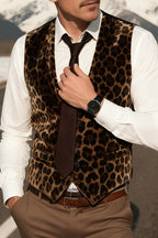 Varlo | Leopard Print Vest Brown – Product Photo