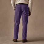 Corduroy Pants Pleated Front Purple – Full Look