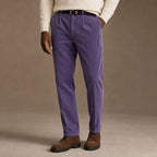 Corduroy Pants Pleated Front Purple – Product Photo