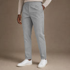 Dress Pants Pleated Front Light Gray – Side Angle View