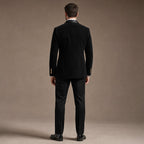 Velvet Tuxedo Jacket Shawl Lapel Black – Side Angle View