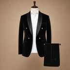 Velvet Tuxedo Jacket Shawl Lapel Black – Product Photo
