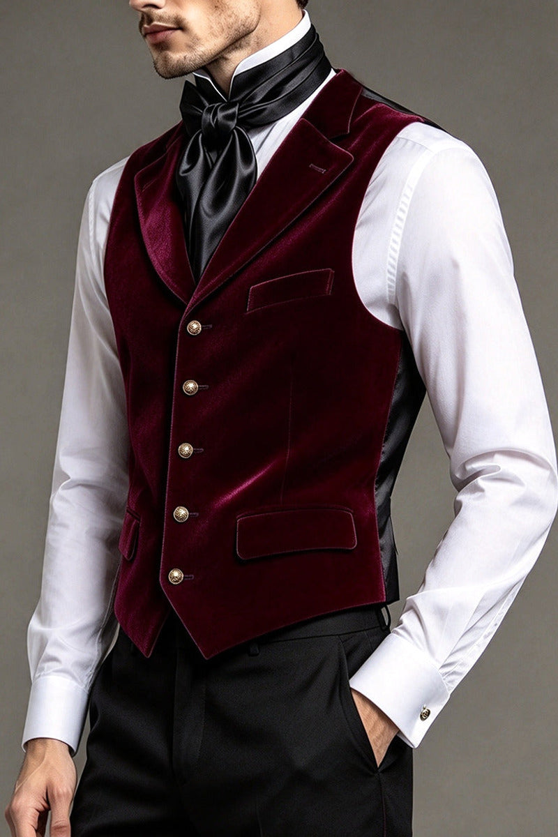 Velmore | Velvet Waistcoat Lapel Collar – Product Photo