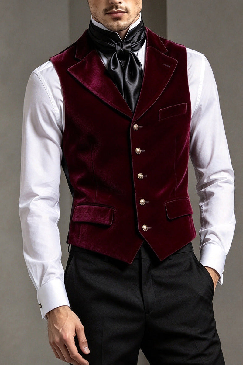 Velmore | Velvet Waistcoat Lapel Collar – Product Photo