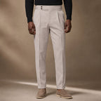 Dress Pants Pleated Front Slim Fit in Beige – Tarlano Premium Menswear