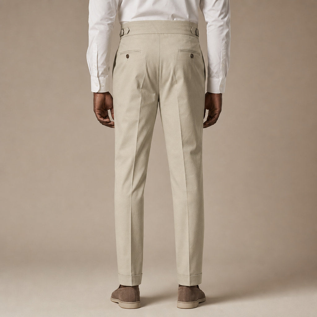 Dress Pants Pleated Front Slim Fit Khaki – Full Look