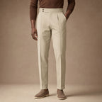 Dress Pants Pleated Front Slim Fit in Khaki – Tarlano Premium Menswear