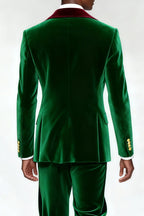 Verlan | Double Breasted Suit Velvet Green – Styled Editorial Shot