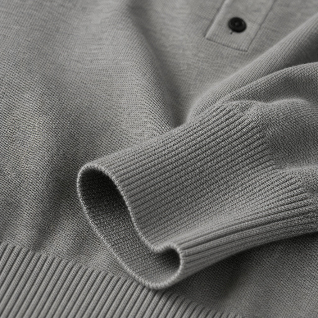 Vernazza Cotton Knit Polo – Fabric and Detail Close-Up