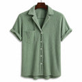 Waffle Knit Button-Down Shirt Shop Sage – Product Photo