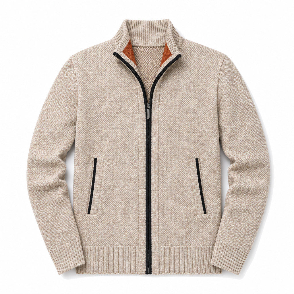 Westbrook Knit Hoodie Beige – Product Photo