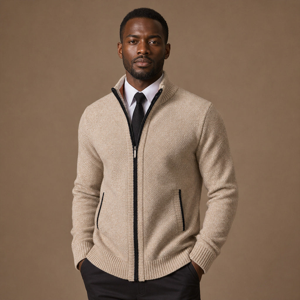 Westbrook Knit Hoodie in Beige – Tarlano Premium Menswear