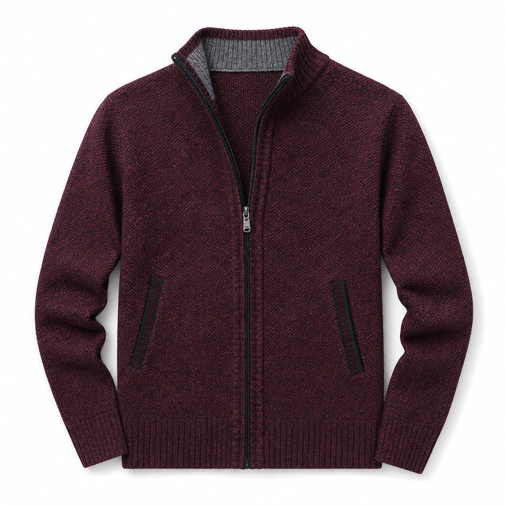 Westbrook Knit Hoodie Maroon – Product Photo