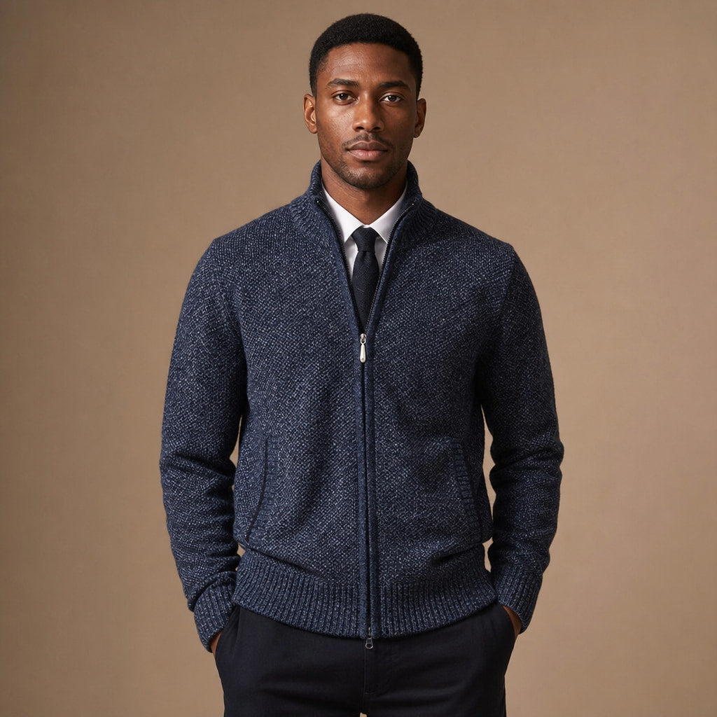 Westbrook Knit Hoodie in Navy – Tarlano Premium Menswear