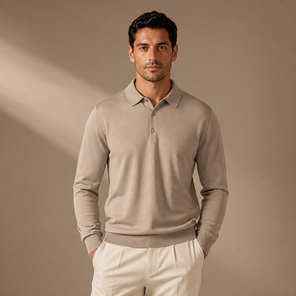 Wetherby Wool Polo Khaki – Product Photo