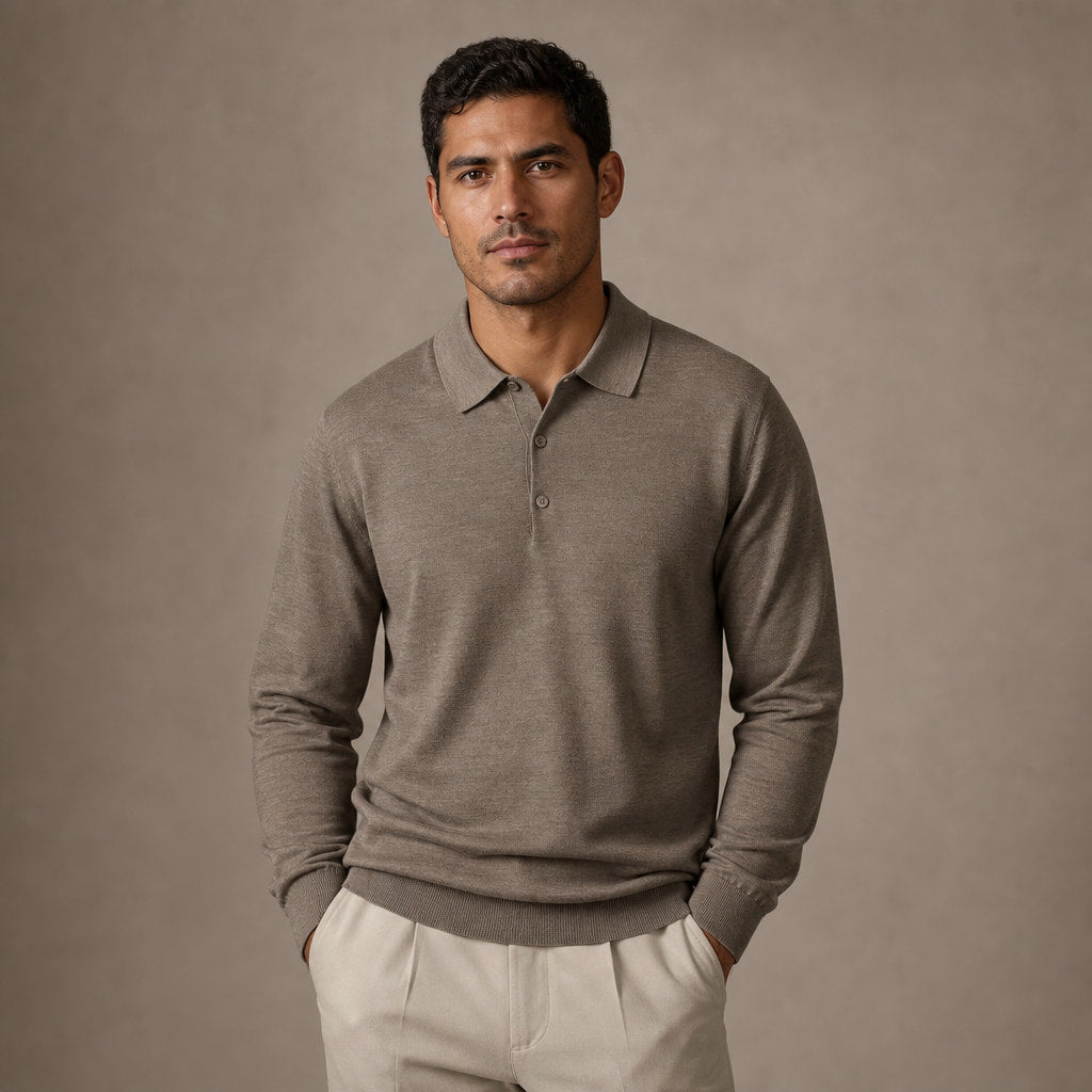 Wetherby Wool Polo Warm Tan – Product Photo