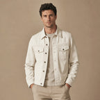 Whitby Trucker Jacket Cream – Product Photo