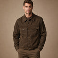 Whitby Trucker Jacket Dark Brown – Product Photo