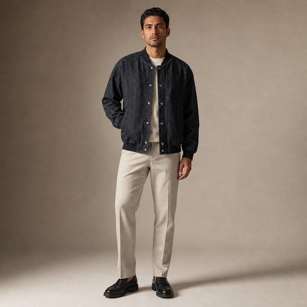 Winslow Raw Denim Bomber – Full Look