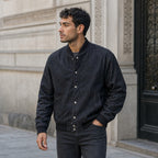 Winslow Raw Denim Bomber – Styled Editorial Shot