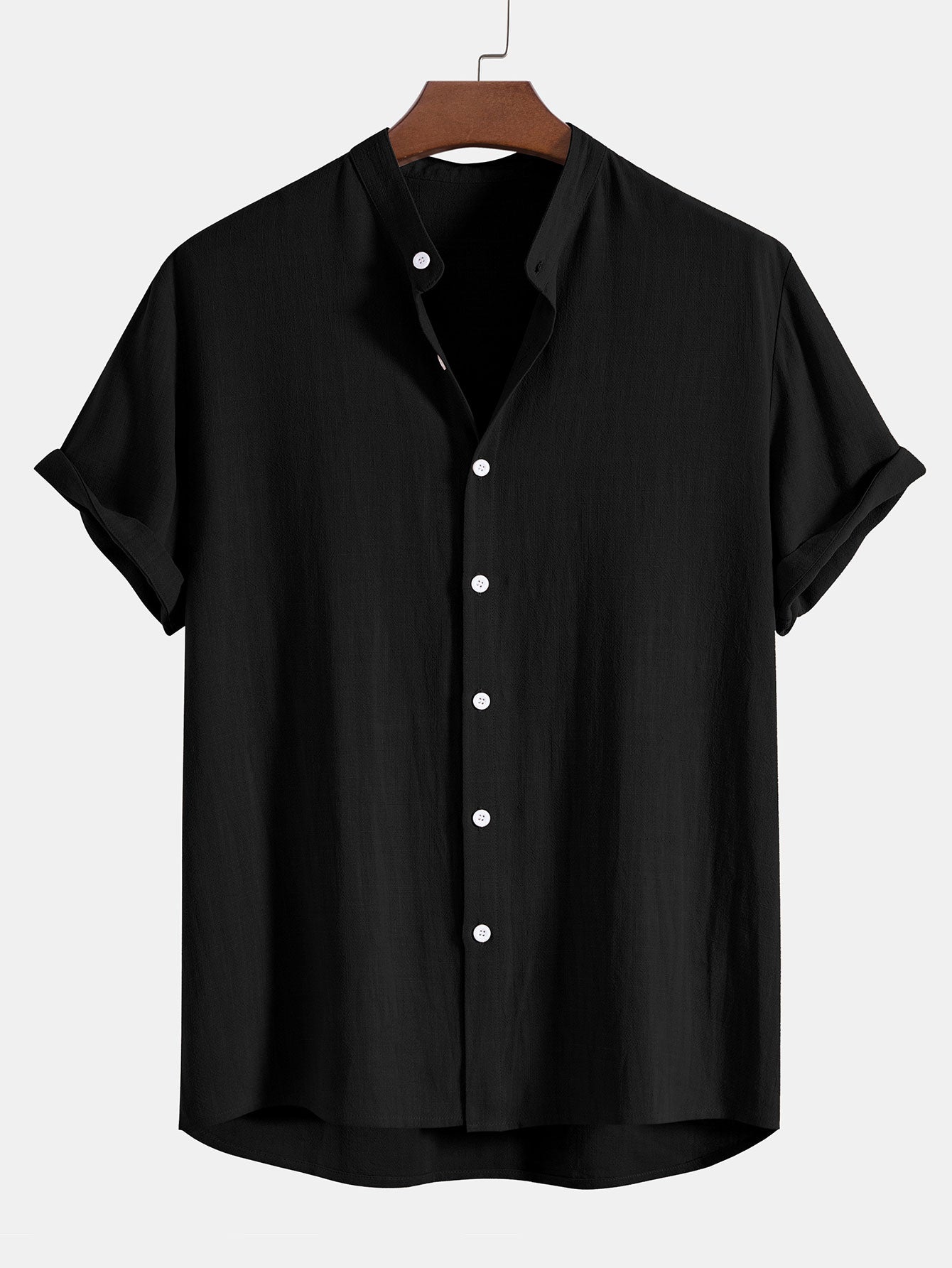 Tracksuit Men Polyester Blend Stand Collar Short Sleeve Set – Ronvel