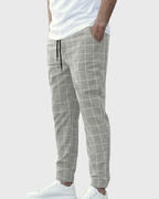 Grid Texture Sweatpants Relaxed Fit Drawstring – Nord