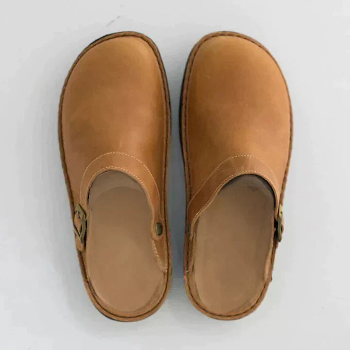 Leather Slip-On Clogs Orthopedic Insole Wide Fit – Marcon